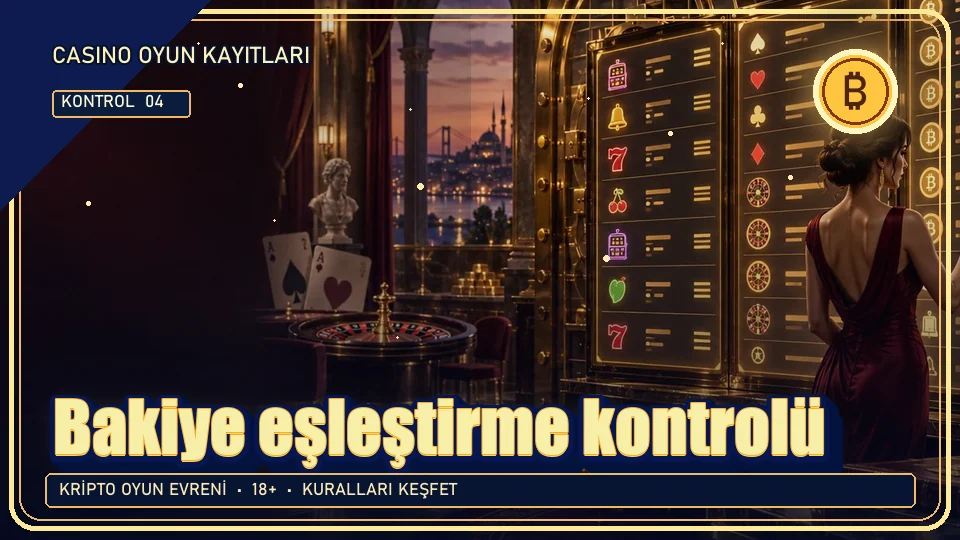 Bakiye eşleştirme için kripto temalı kontrol görseli