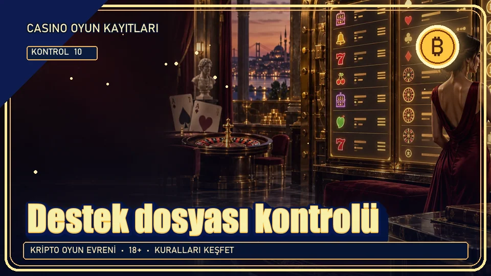 Destek dosyası için kripto temalı kontrol görseli