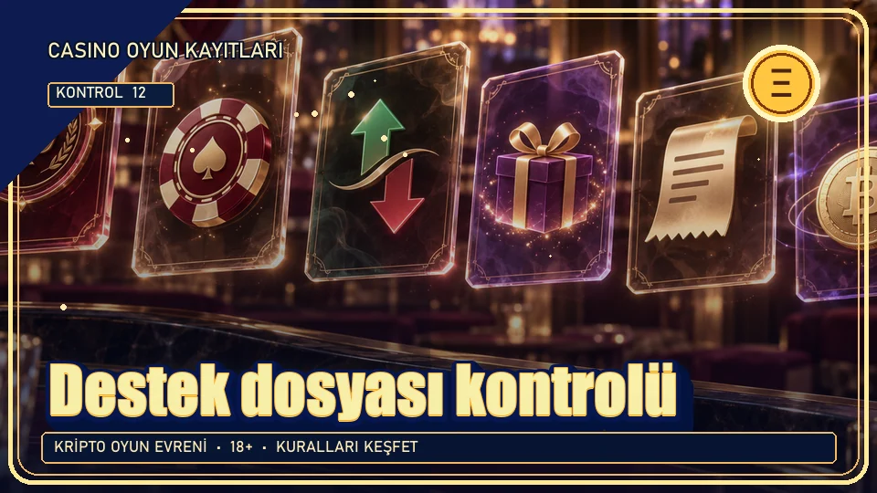 Destek dosyası için kripto temalı kontrol görseli