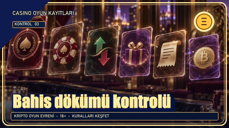 Bahis dökümü için kripto temalı kontrol görseli