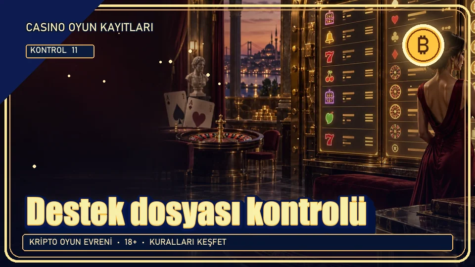 Destek dosyası için kripto temalı kontrol görseli